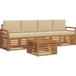 Sofa-Sets 5 pcs Massief Acaciahout>vidaXL Sale