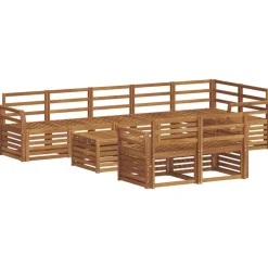 Meubelsets*vidaXL Sofa-Sets 9 pcs Massief Acaciahout Naturel