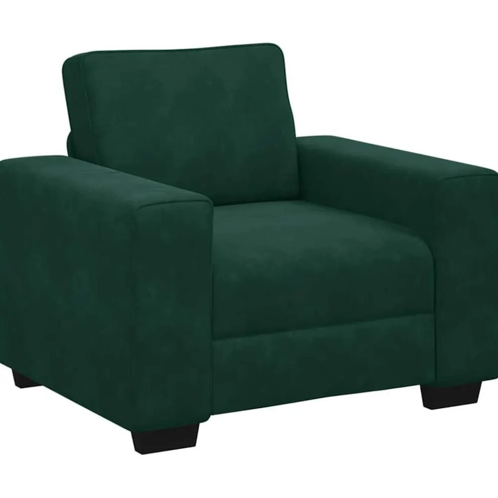 Banken*vidaXL Sofastoel 100x77x82 cm Fluweel Donkergroen