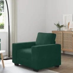 Banken*vidaXL Sofastoel 100x77x82 cm Fluweel Donkergroen