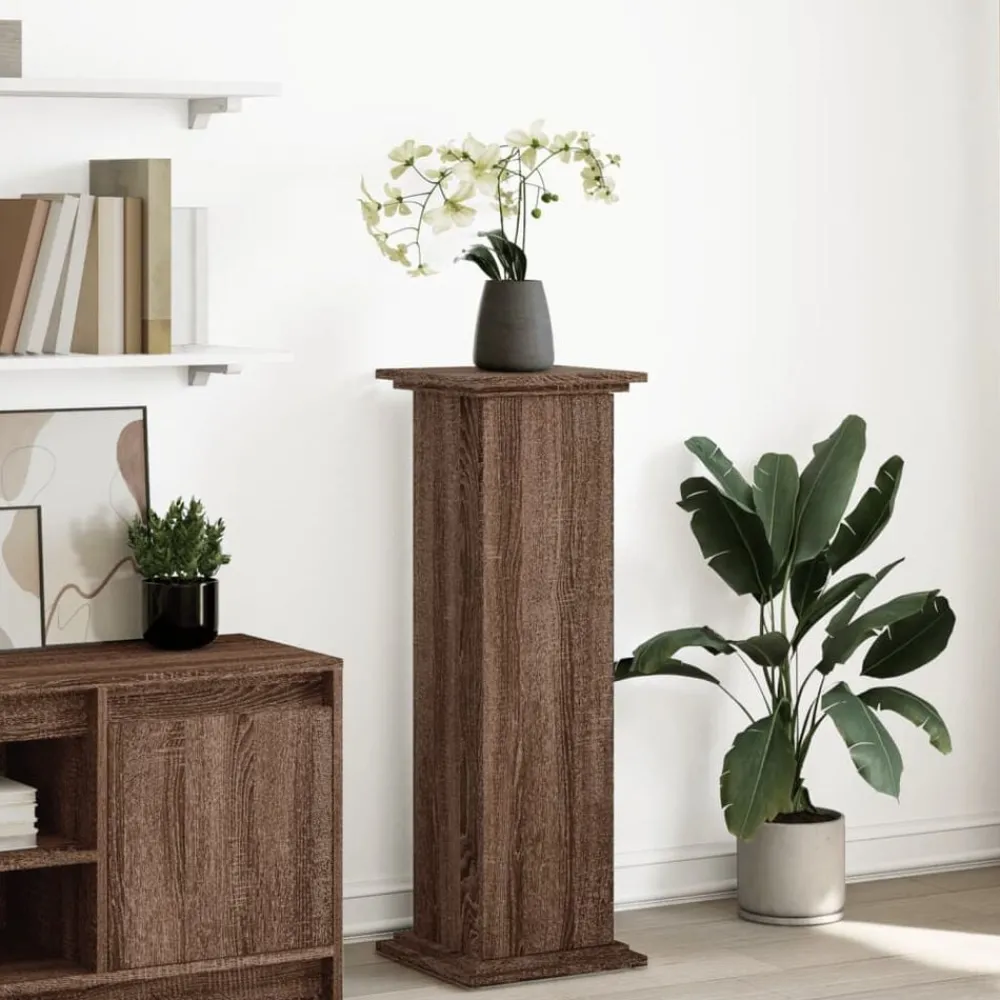 Sokkel met opbergruimte 31x30x90 cm bewerkt hout bruin eiken>vidaXL Discount