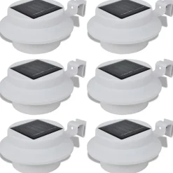 Verlichting*vidaXL Solar buitenlampset 6 stuks Wit