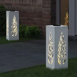 Solar LED Pad Licht 2 pcs Koudgewalst staal><noscript><img width=