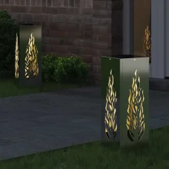 Solar LED Pad Licht 2 pcs Zilver Gegalvaniseerd staal><noscript><img width=