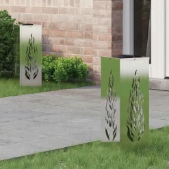 Solar LED Pad Licht 2 pcs Zilver>vidaXL Outlet