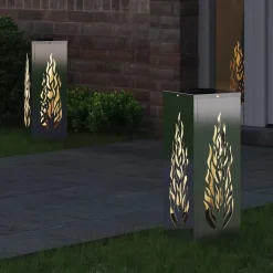 Solar LED Pad Licht 2 pcs Zilver><noscript><img width=