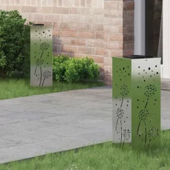Solar LED Pad Licht 2 pcs Zilver Gegalvaniseerd staal>vidaXL Best