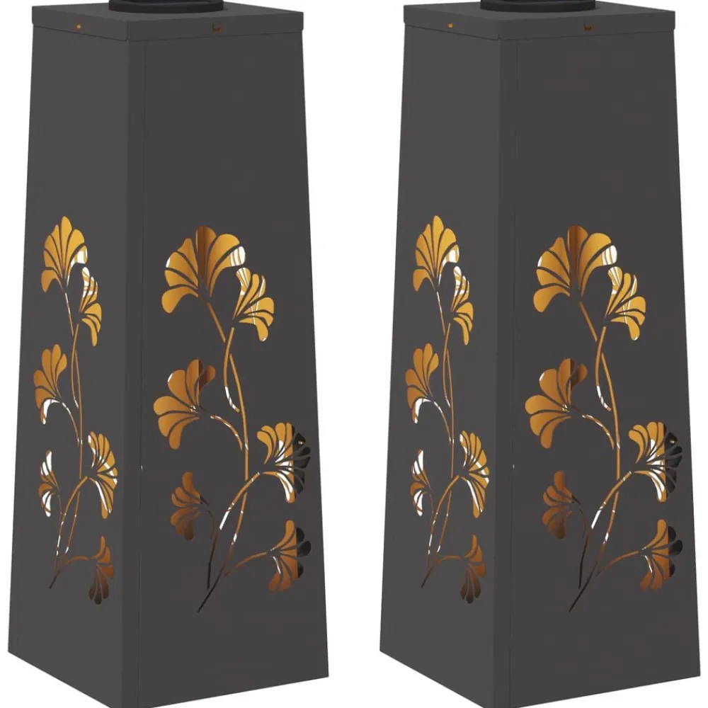 Solar LED Pad Licht 2 pcs Koudgewalst staal>vidaXL Discount
