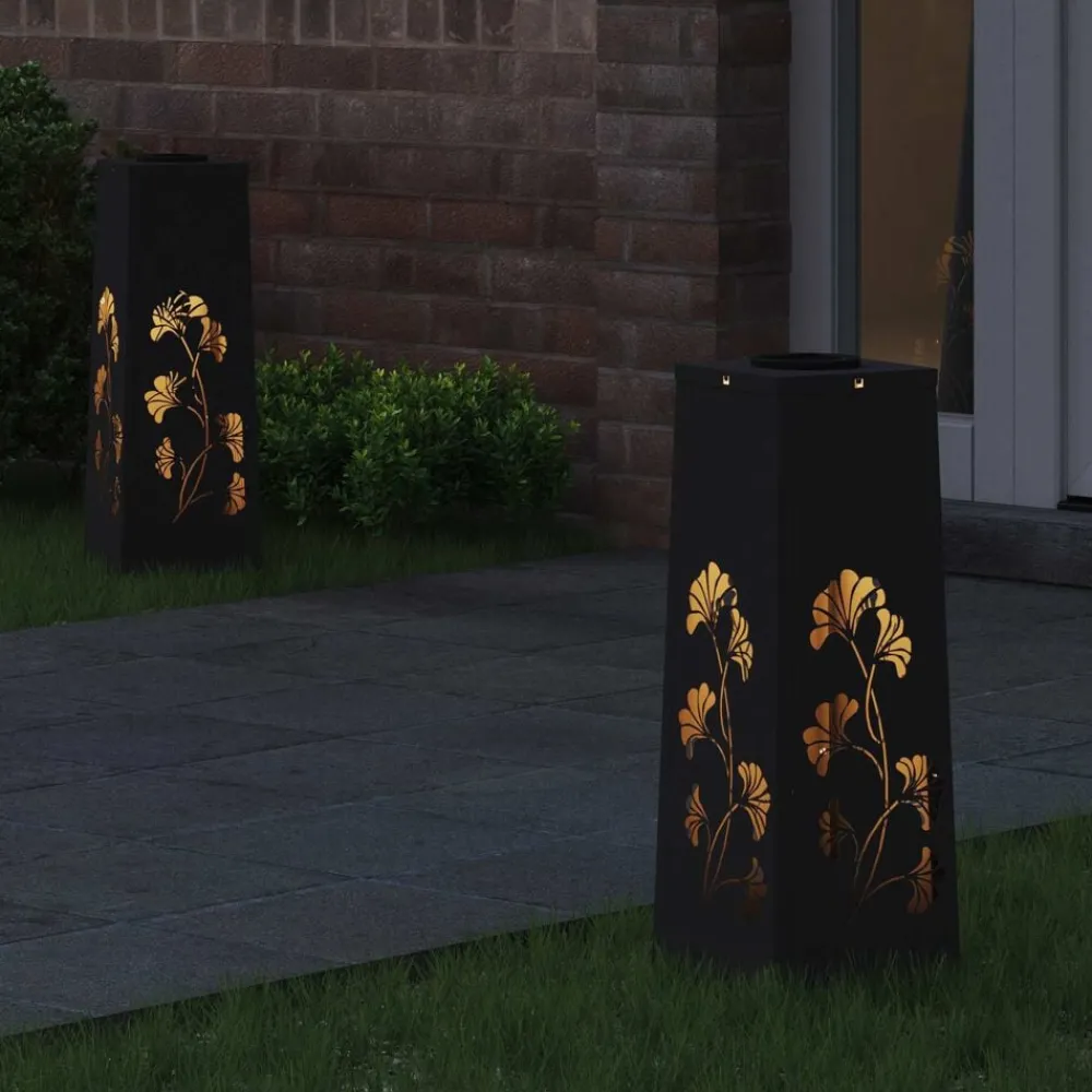Solar LED Pad Licht 2 pcs Koudgewalst staal>vidaXL Discount