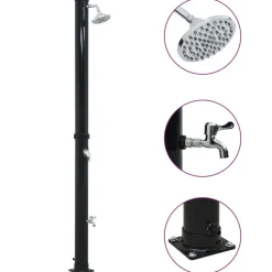 Zwembaden & Spa'S*vidaXL Solardouche 20 L 220 cm zwart