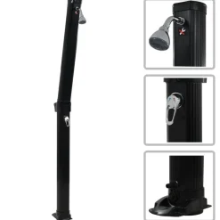 Solardouche inklapbaar 23 L 214 cm zwart>vidaXL Hot