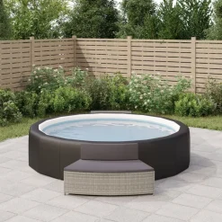 Spa-bankjes met kussens 2 st poly rattan>vidaXL New