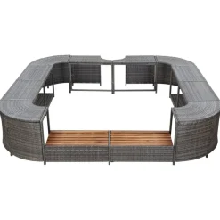 Spa-ombouw vierkant 268x268x55 cm poly rattan><noscript><img width=