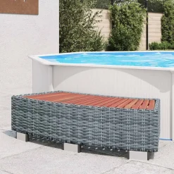 Spatrap 92x45x25 cm poly rattan>vidaXL Clearance