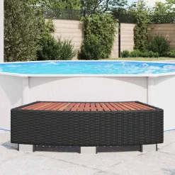 Zwembaden & Spa'S*vidaXL Spatrap 92x45x25 cm poly rattan Zwart