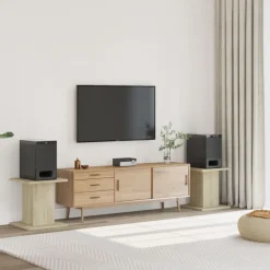 Speakerstandaards 2 st 30x30x40 cm bewerkt hout>vidaXL Best