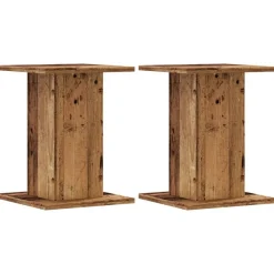 Speakerstandaards 2 st 30x30x40 cm bewerkt hout kleurig>vidaXL Sale