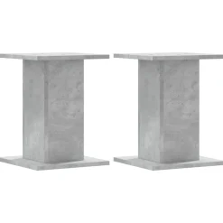 Elektronica*vidaXL Speakerstandaards 2 st 30x30x40 cm bewerkt hout Betongrijs