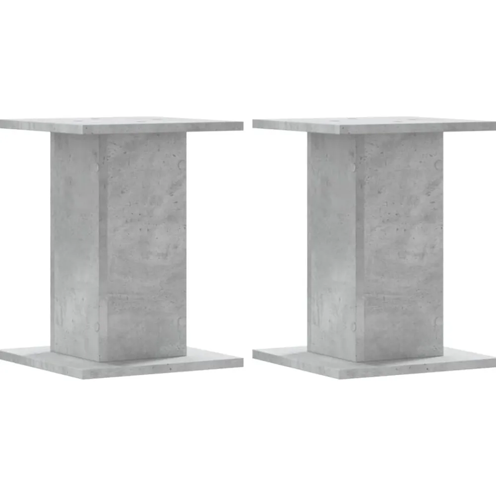 Elektronica*vidaXL Speakerstandaards 2 st 30x30x40 cm bewerkt hout Betongrijs