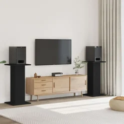 Speakerstandaards 2 st 30x30x80 cm bewerkt hout>vidaXL Clearance