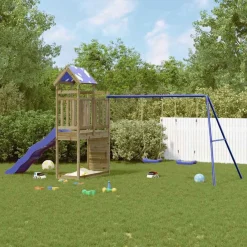 Buitenspeelgoed*vidaXL Speelhuis geïmpregneerd grenenhout