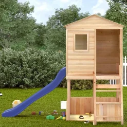 Buitenspeelgoed*vidaXL Speelhuis massief vurenhout Bruin