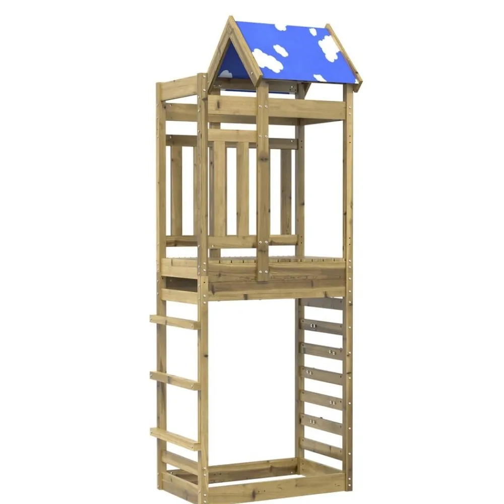 Speeltoren Bruin 85 x 52,5 x 239 cm Massief geïmpregneerd hout>vidaXL Clearance