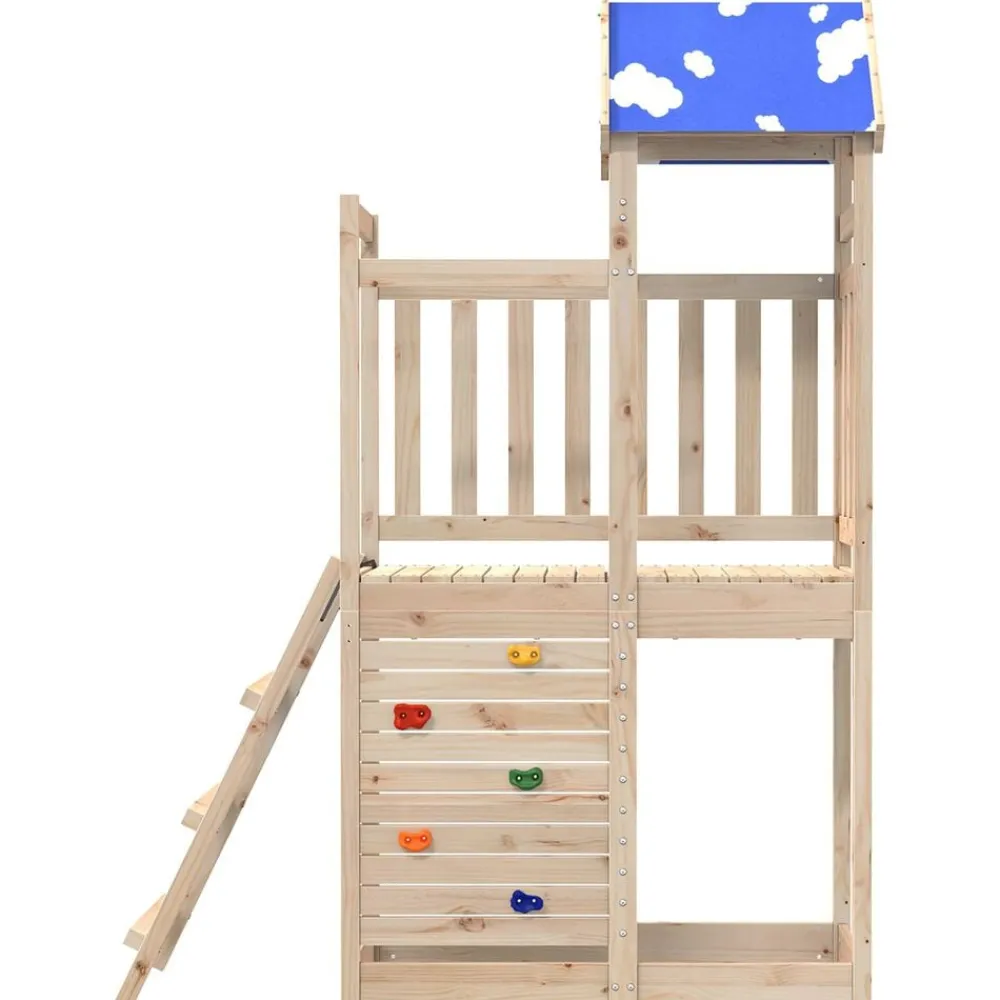 Buitenspeelgoed*vidaXL Speeltoren Bruin 110,5 x 52,5 x 215cm Massief grenenhout