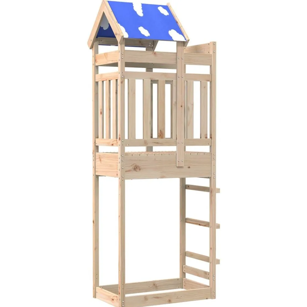 Buitenspeelgoed*vidaXL Speeltoren Bruin 85 x 52,5 x 239 cm Massief grenenhout