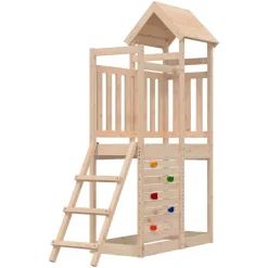 Speeltoren Bruin 110,5 x 52,5 x 214 cm Massief grenenhout>vidaXL Online