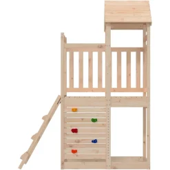 Speeltoren Bruin 110,5 x 52,5 x 214 cm Massief grenenhout>vidaXL Online