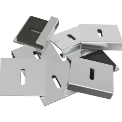 Bouwbeslag*vidaXL Spiegel Bevestigingsbeugel 2 pcs Nikkel 35 x 30 x 8,3 mm Staal