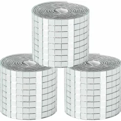 Spiegelmozaïek Tegel Geometrisch 3 pcs Zilver 100 x 4 cm Glas>vidaXL New