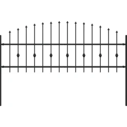 Spike Fence Asten Zwart 200 x 130 cm Gepoedercoat staal>vidaXL Sale