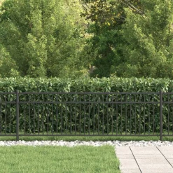 Tuinafscheidingen*vidaXL Spike Hek Baarlo Zwart 200 x 110 cm Gepoedercoat staal