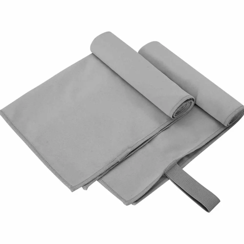 Linnengoed*vidaXL Sporthanddoeken 2 pcs 50 x 30 cm Donkergrijs