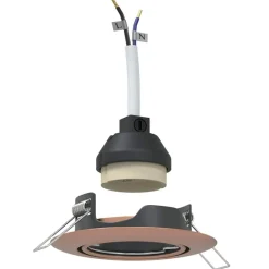 Verlichting*vidaXL Spotje 6 pcs 9 x 9 x 2.5 cm Metaal Koper