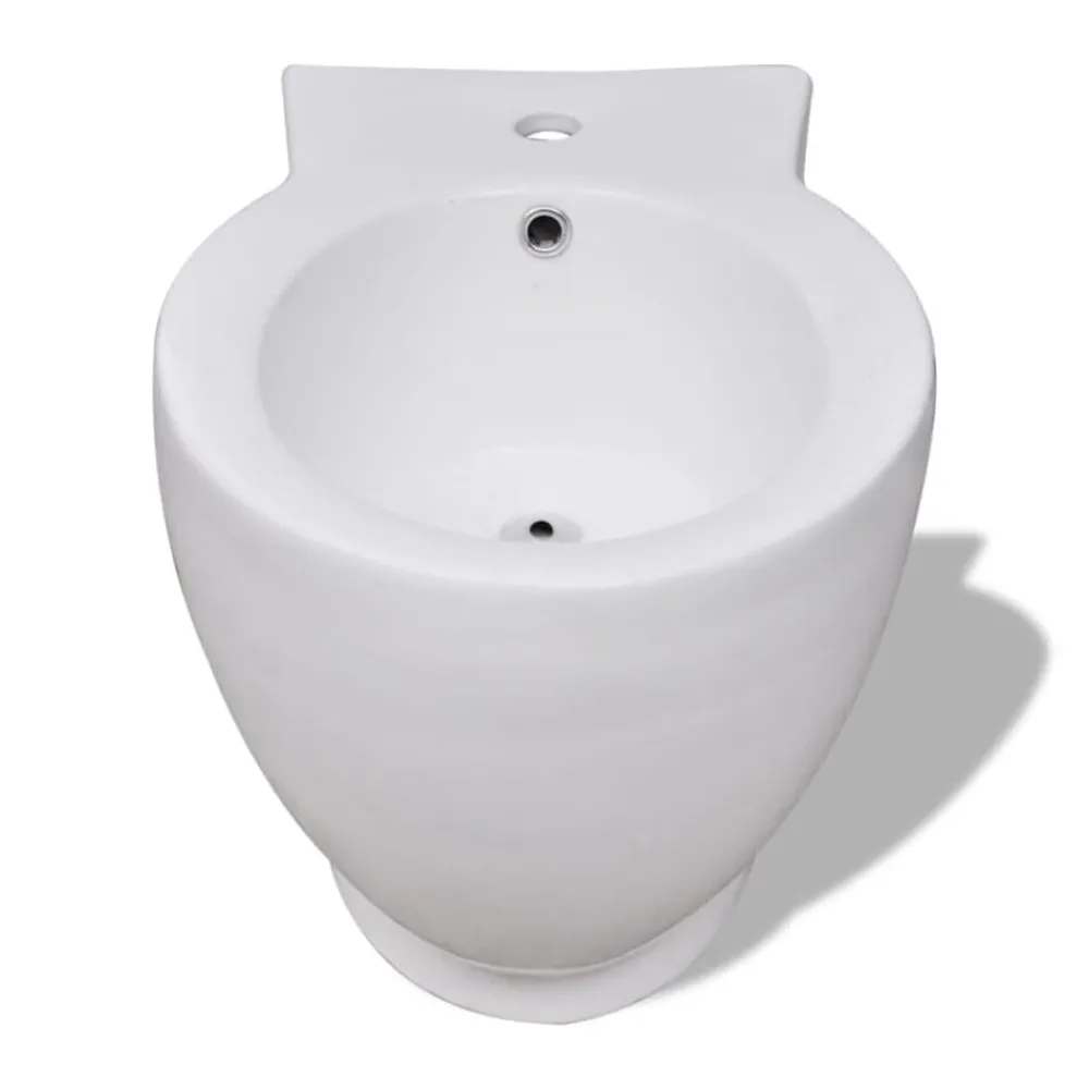 Staand bidet rond keramiek wit>vidaXL New