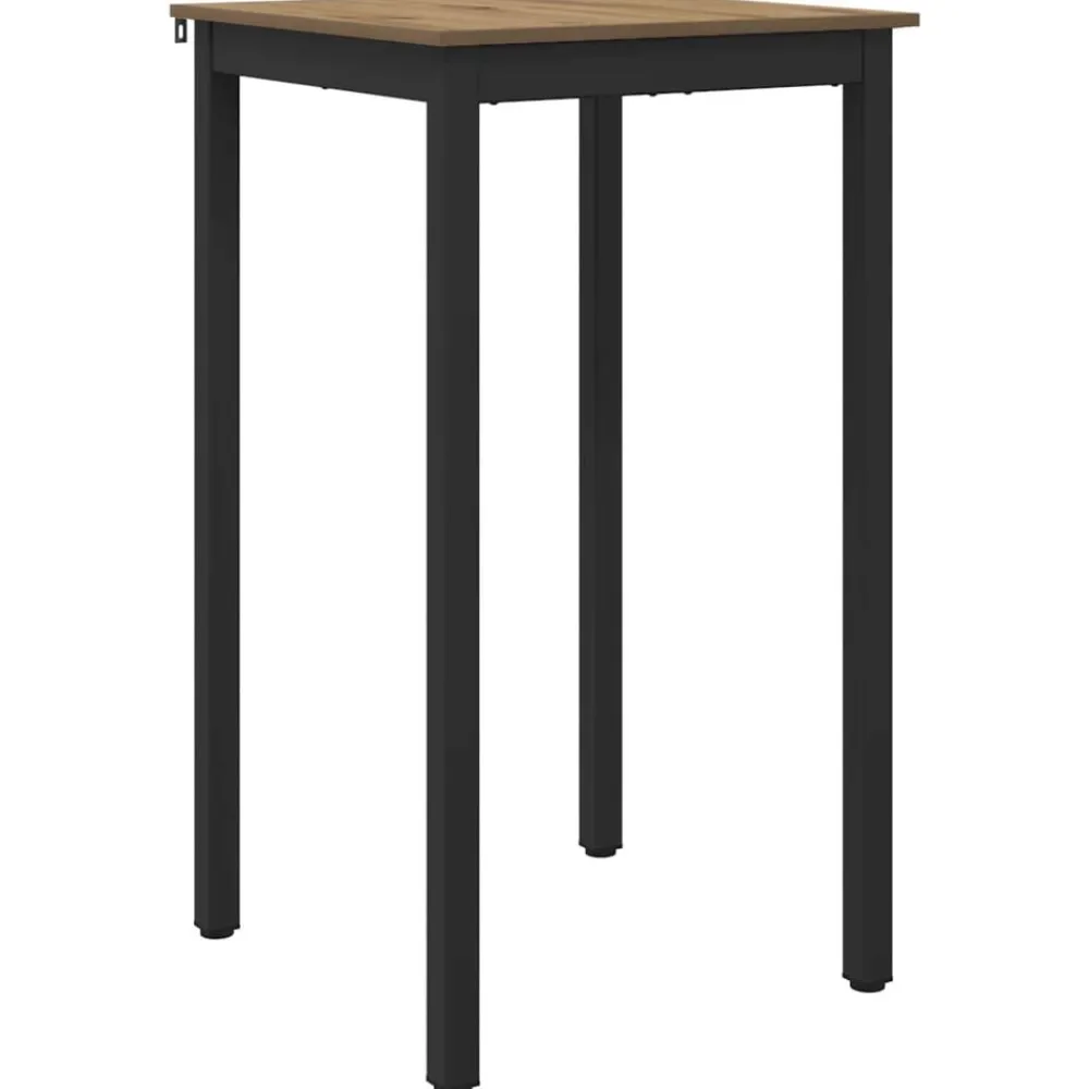 Tafels*vidaXL Staande Bartafel Bewerkt hout artisanaal eikenkleurig