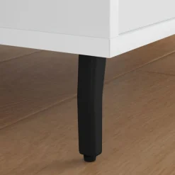 Bouwbeslag*vidaXL Staande Poten 2 pcs Zwart 40 x 40 x 100 mm IJzer