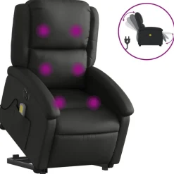 Sta-op-massagestoel elektrisch echt leer>vidaXL New