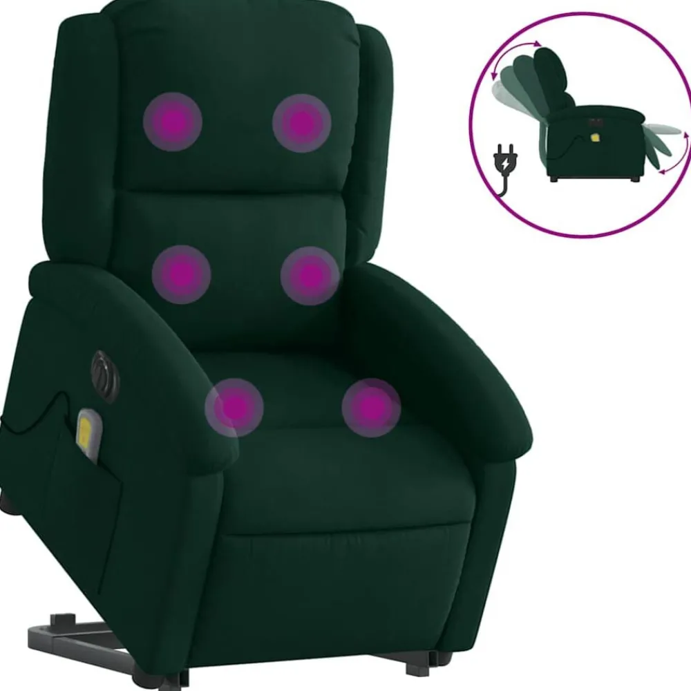 Sta-op-massagestoel elektrisch verstelbaar fluweel>vidaXL Hot