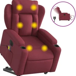 Sta-op-massagestoel elektrisch verstelbaar stof>vidaXL