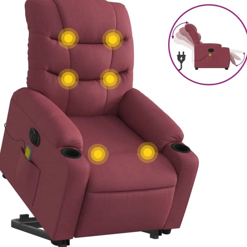 Sta-op-massagestoel elektrisch verstelbaar stof>vidaXL New