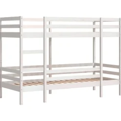 Bedden & Accessoires*vidaXL Stapelbed massief grenenhout 80x200 cm Wit