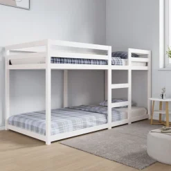 Bedden & Accessoires*vidaXL Stapelbed massief grenenhout 90x200 cm Wit