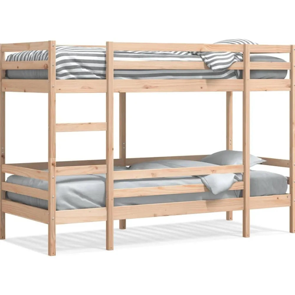 Bedden & Accessoires*vidaXL Stapelbed massief grenenhout 80x200 cm Naturel