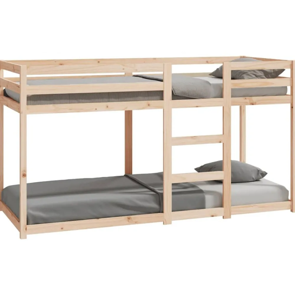 Bedden & Accessoires*vidaXL Stapelbed massief grenenhout 80x200 cm Naturel