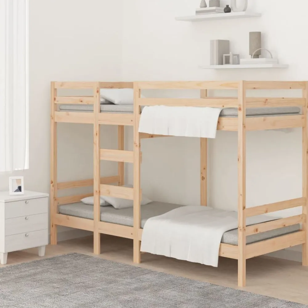 Bedden & Accessoires*vidaXL Stapelbedframe zonder matras massief grenenhout 90x200 cm Naturel