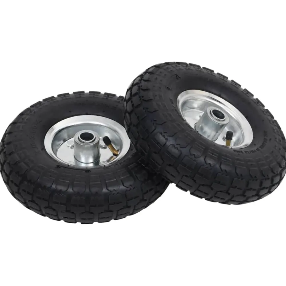 Materiaalbehandeling*vidaXL Steekwagenwielen 4,10/3,50-4 (260x83) rubber 2 st